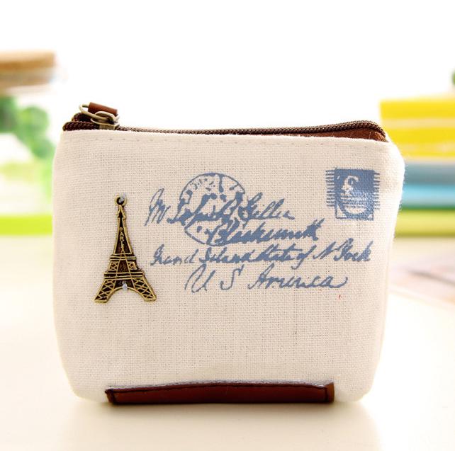 

Корейский ретро холщовый кошелек для монет и ключница