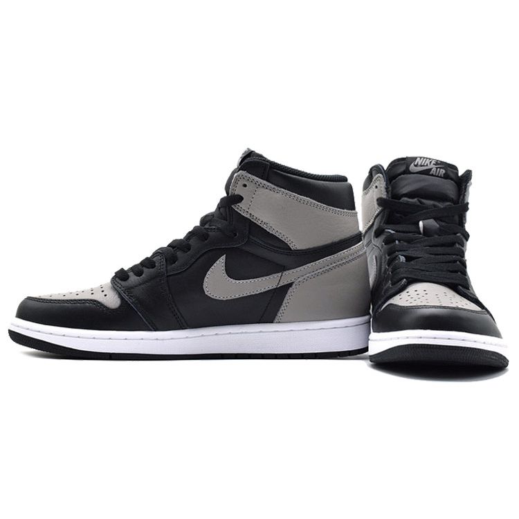 Air Jordan 1 Retro High OG Shadow 2018 Sneakersy Unisex Szary Czarny Biały-Średni Szary 555088-013