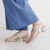 HIMIKO/Himiko/Cross Mesh Low Heel Sandals/651202 Silver 240