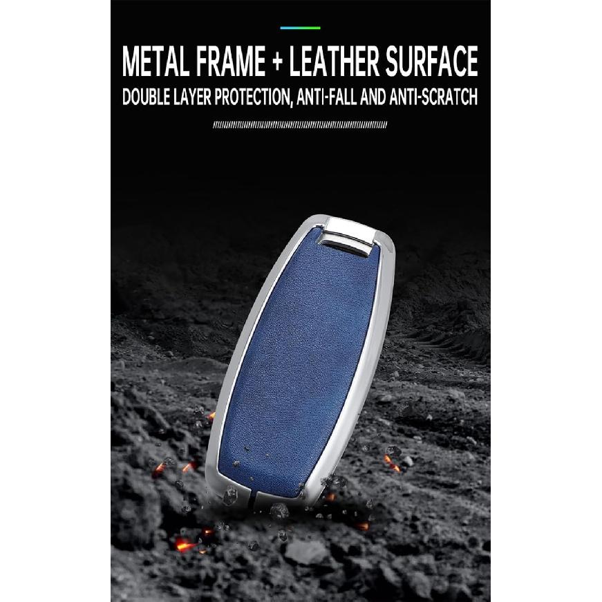 SANRILY PU Leather 3/4/5 Button Key Fob Cover Fit for Nissan Rogue 2024 2023 Pathfinder X-trail Ariya 8 Gen Th New Teana Keyless with Keychain