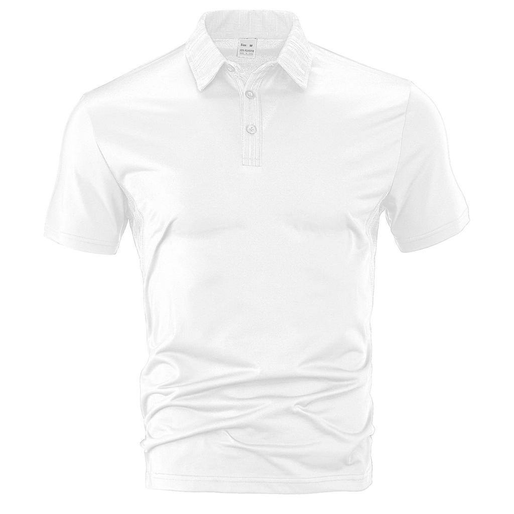 Men's Shirt With Turn-down Collar And Short Sleeves – Casual, Sophisticated T-shirt