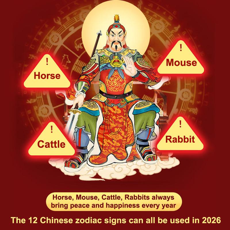 2026 Tai Sui Amulet Stickers Self-Adhesive Feng Shui Prayer Sticker For Mobile Phones, Laptops, And Cars Brings Good Luck