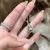 Flash Diamond Gourd Necklace Female Ins Niche Simple Dream Round Collarbone Chain