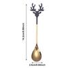 Tableware Stirring Spoon Christmas Deer Head Christmas Spoons Xmas Antlers Tea Scoop Coffee Scoops