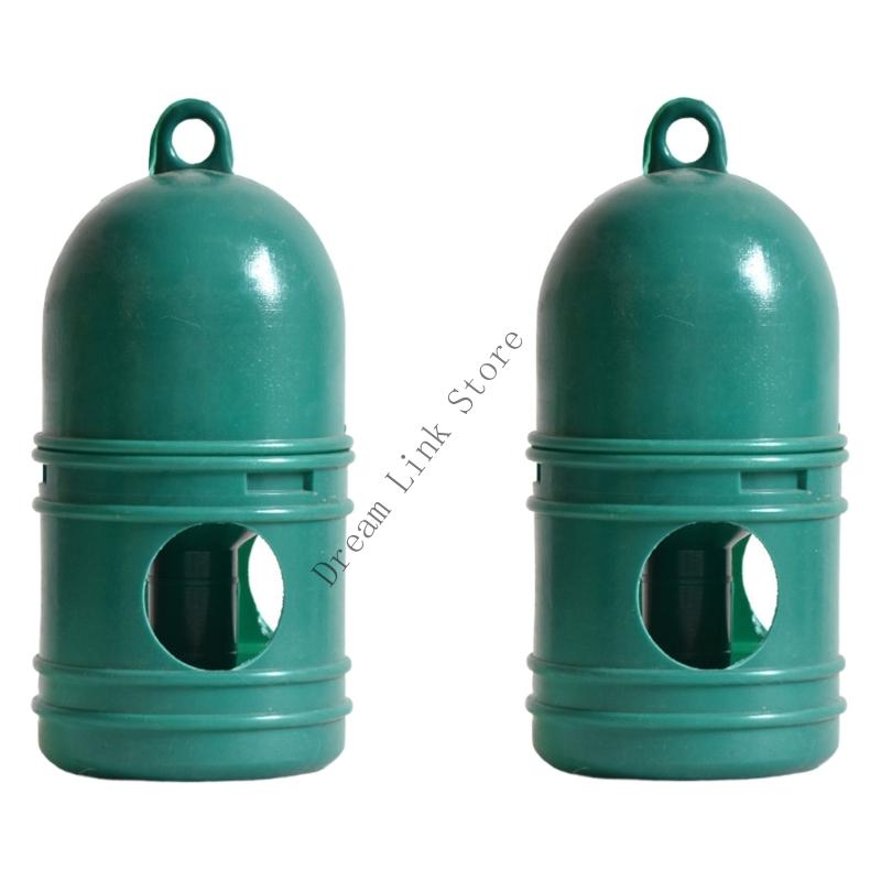 

Q1FD Automatic Bird Waterer Portable Pigeons Water Feeder with Handle Durable Plastic for Doves Drinker 1L Pet Supplies зелений