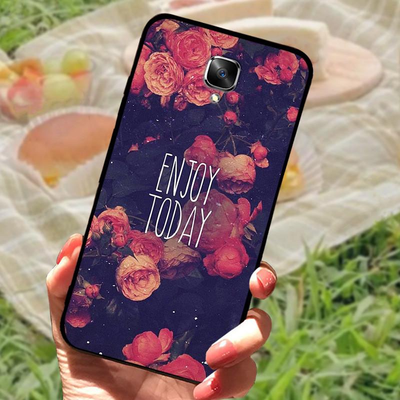 1+3 Case For Oneplus 3 3T Silicone Silicone Phone Case TPU Marble Full Protective Cover For One Plus 3 A3000 Shockproof Shell