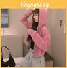 Korean Autumn Womens Hooded Zip Cardigan Thin Solid Color Long Sleeve