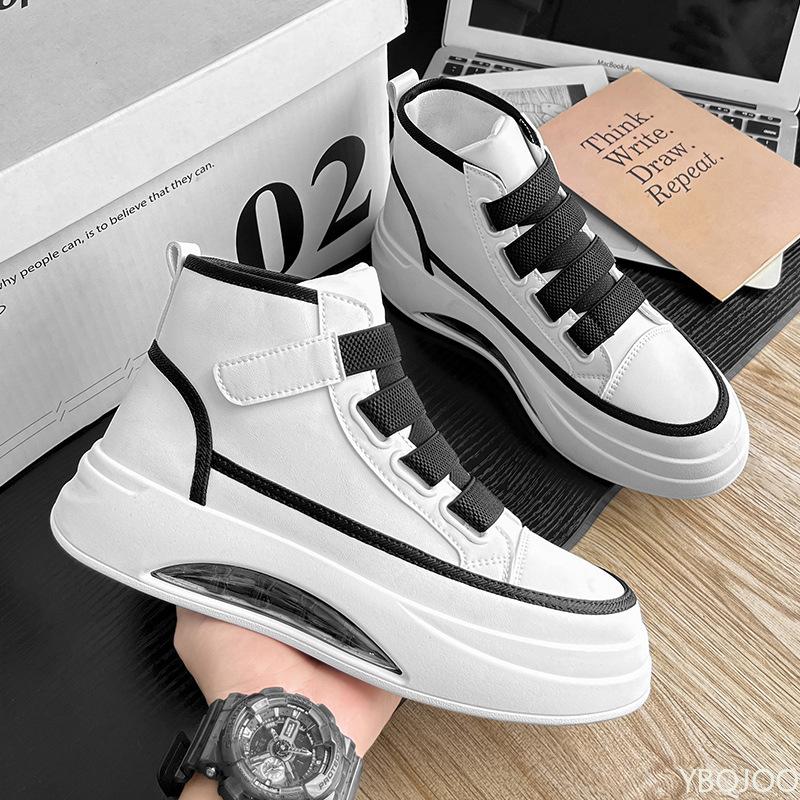 Height Increasing Thick Soled High Top Shoes Men Spring Autumn New Fashionable Versatile Flats Casual Comfortable Men's Shoes