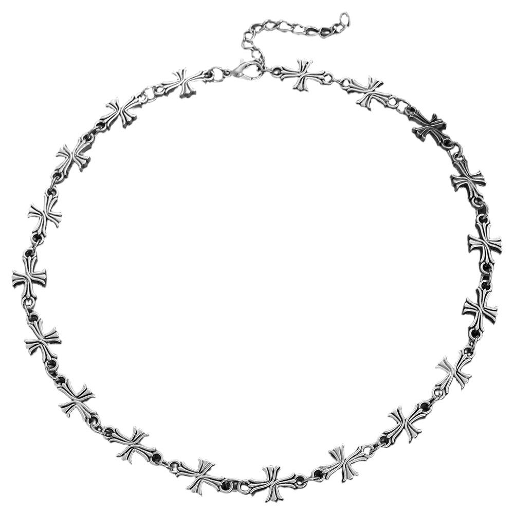 Vintage Silver Plated Bell Choker Necklace, Boho Floral Engraved Drop Choker for Women