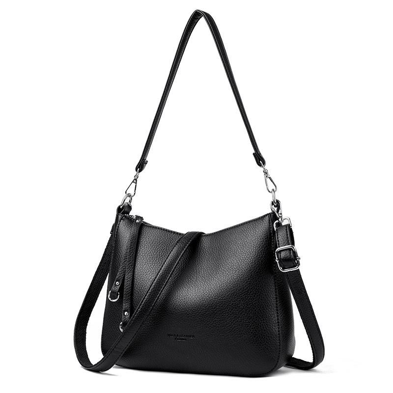 2025 NEW Women's Soft Leather Shoulder Bags Luxury Designer Crossbody Bags Ladies Casual Tote Bag Messenger Commuting Sac Bolsos