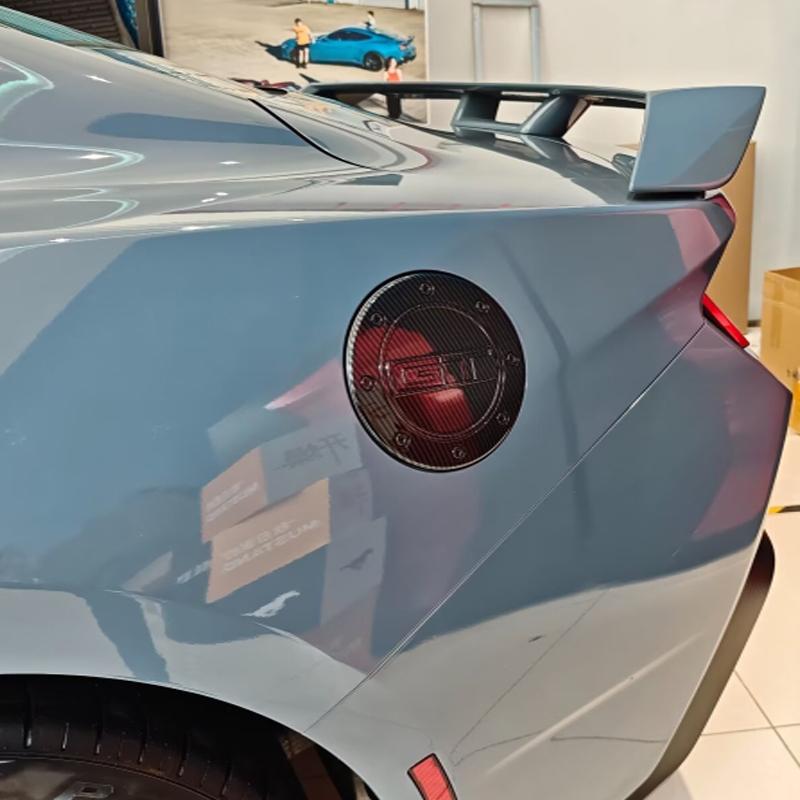 For Ford Mustang 2024 2025 ABS Carbonfiber Fuel Tank Gas Cap Panel Protector Sticker Oil Gasoline Cover Trim Car Accessories