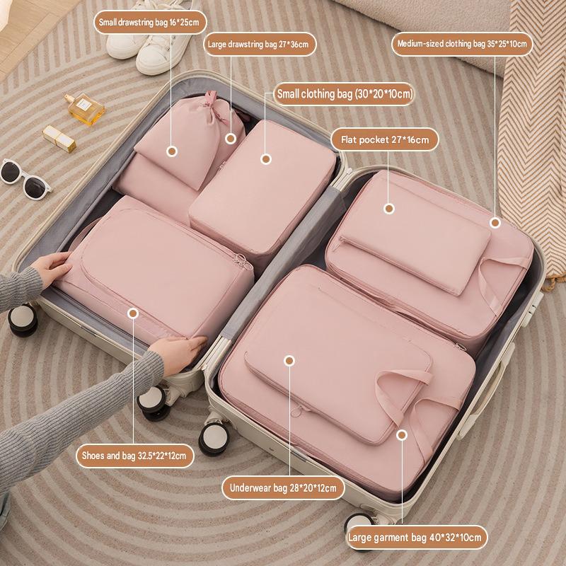 Travel Packing Cubes Memory Cloth Compression Luggage Organizer Bags for Clothes Underwear Storage Portable Partition Pouch