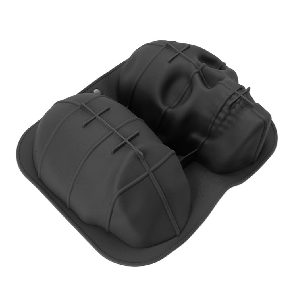 Skull Head Baking Mold Soft Silicone Halloween Skeleton Head Cake Mold for Cake Biscuit Chocolate