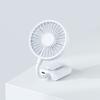 Portable Usb Clip-on Mini Fan With Left Right Oscillation 70.5g Lightweight 10 Square Meters Coverage White