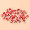 Kisangel 50pcs Mini Heart- Shaped Wooden Clips DIY Craft Clips Photo Paper Pegs for Photos Cards Paintings Scrapbookings Wedding Valentines Day Decor