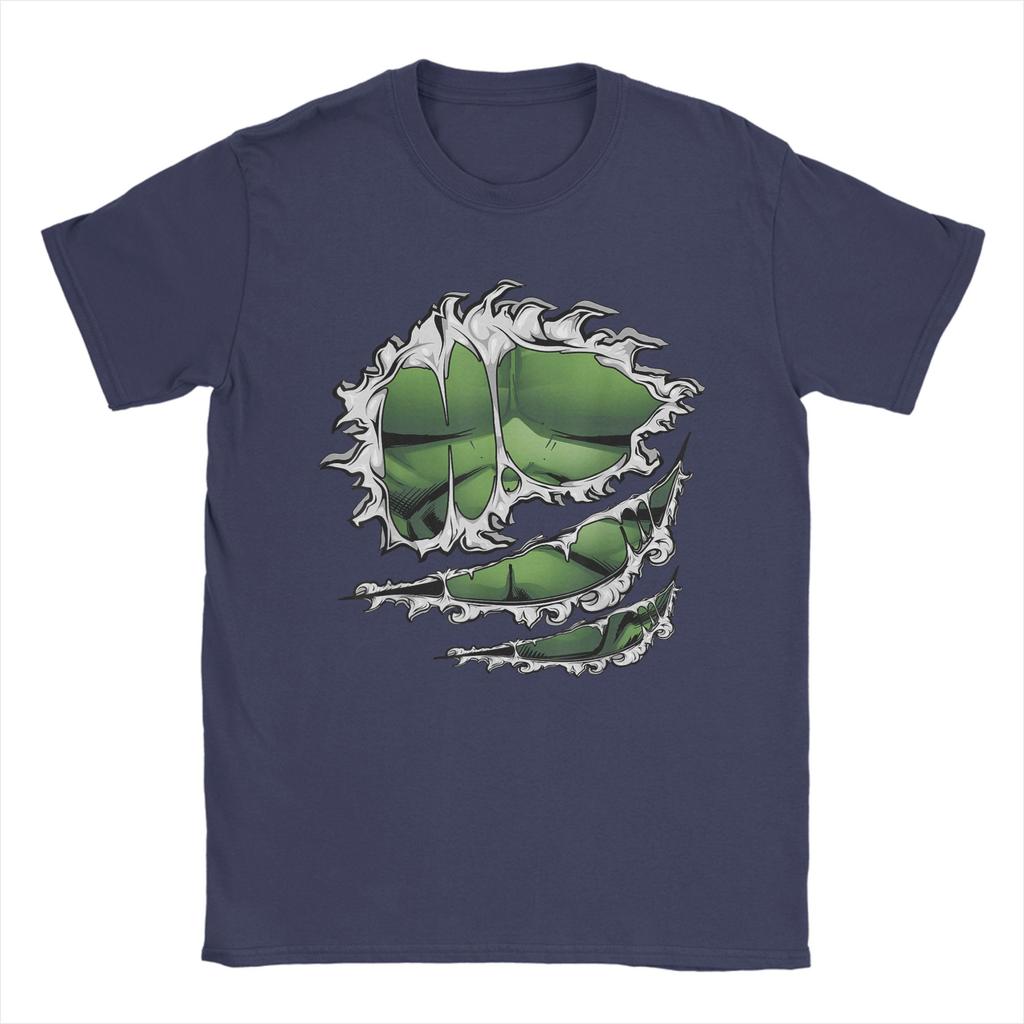Avengers Hulk zerissene T-Shirts Unisex 100% Baumwolle Freizeit-T-Shirt Rundhals T-Shirt Kurzarm Kleidung Sommer