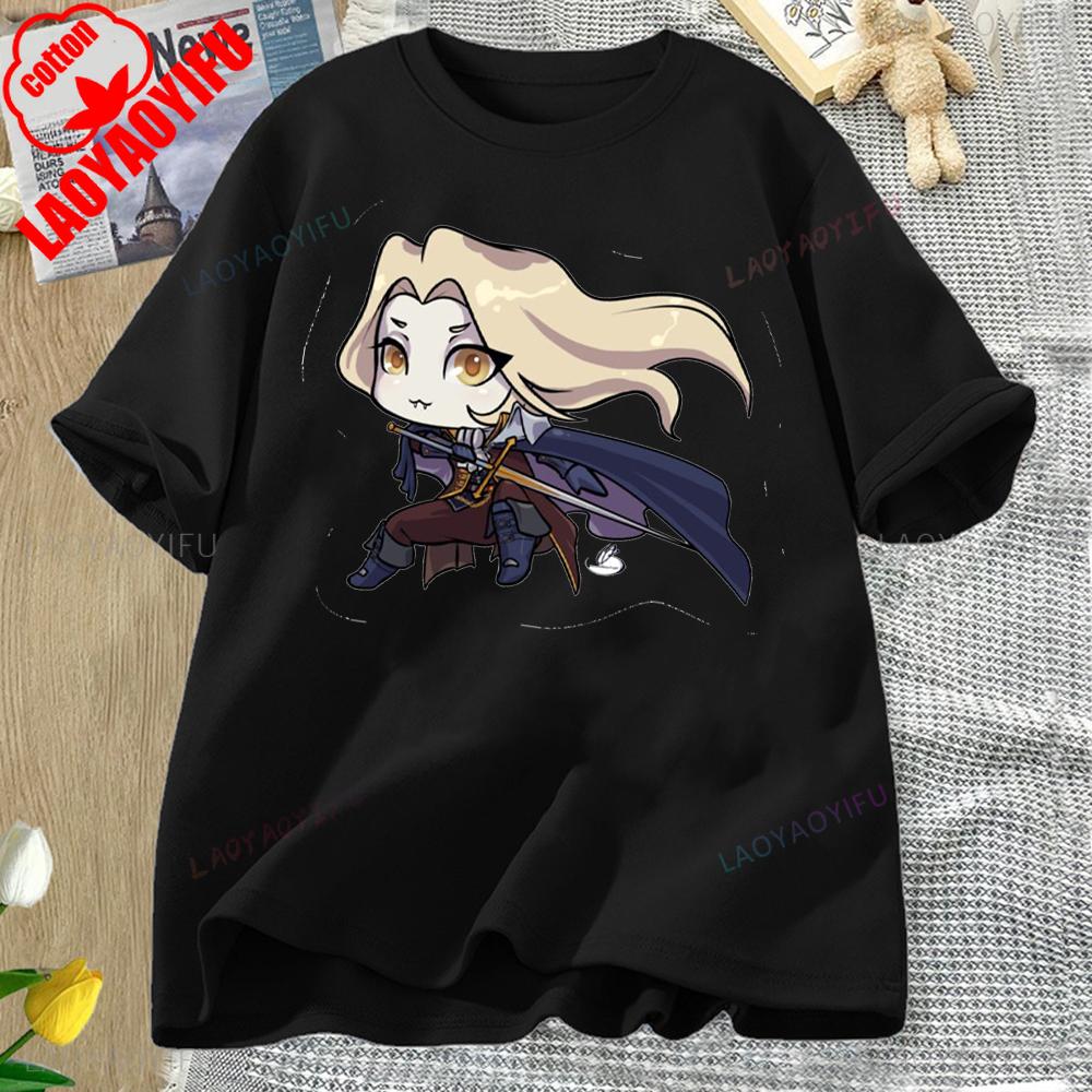 Castlevania Alucard Carmilla Printed T-shirt Tops Castlevania Alucard Street Fashion Hip Hop Casual Comfortable Personality