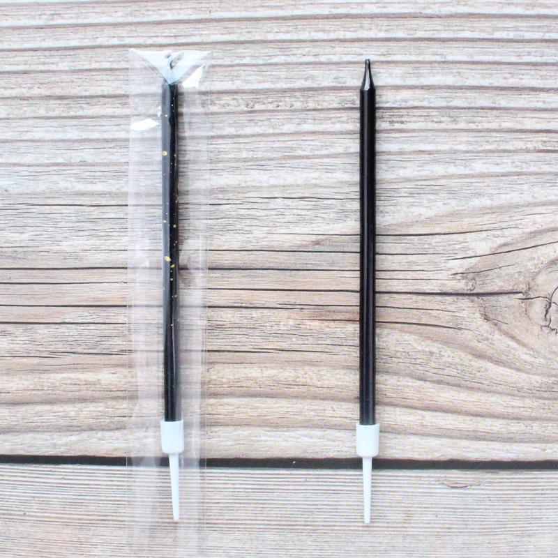 

Одинарные свечи для торта серии A8, креативные свечи-карандаши на прямом стержне для вечеринки, золотые серебряные с градиентом, золотая светящаяся свеча Single A8 platinum candle