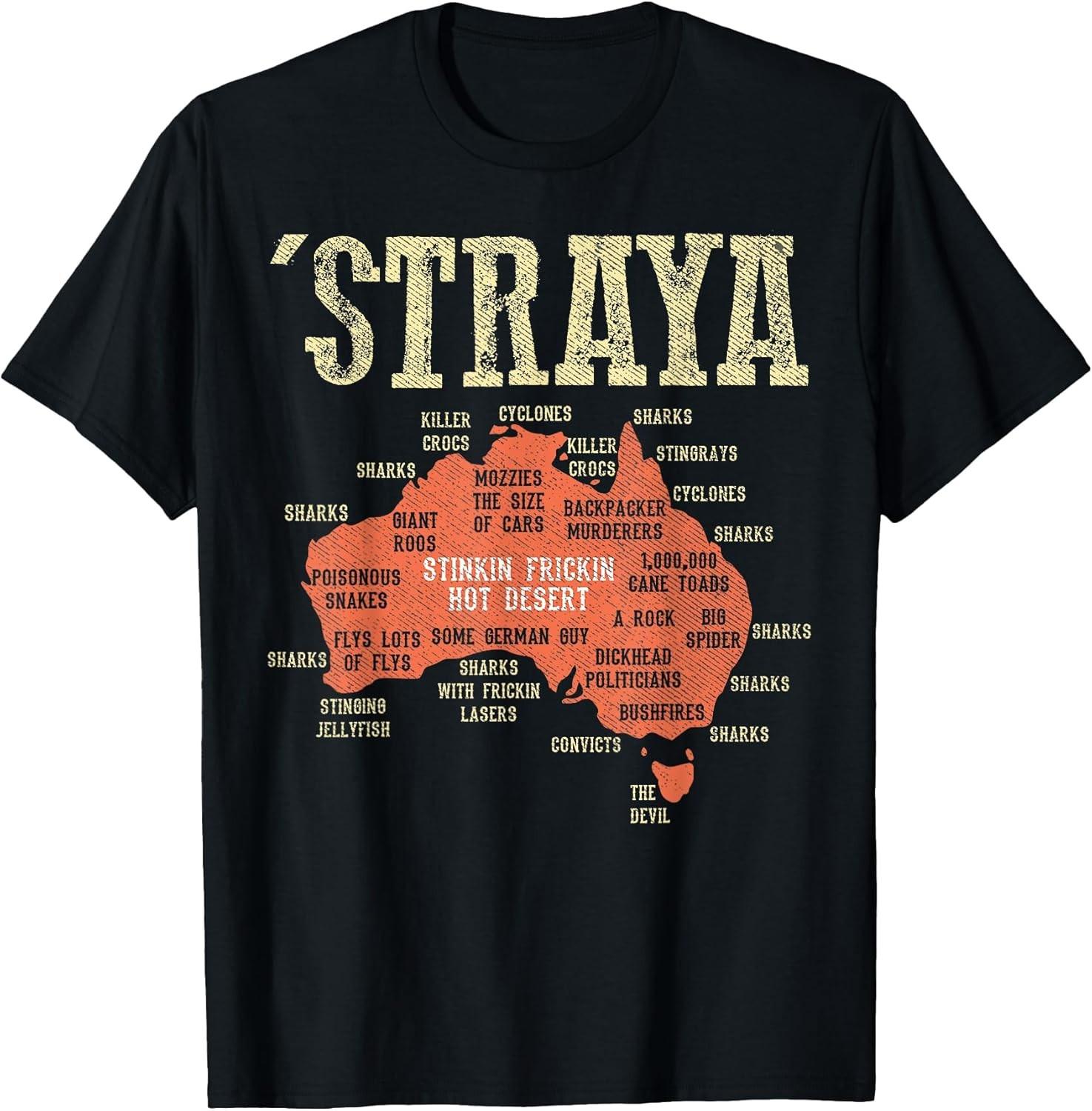 BEST! Australia - Aussie Day Straya Map G day Mate Outback Tee S-3XL XXXXL