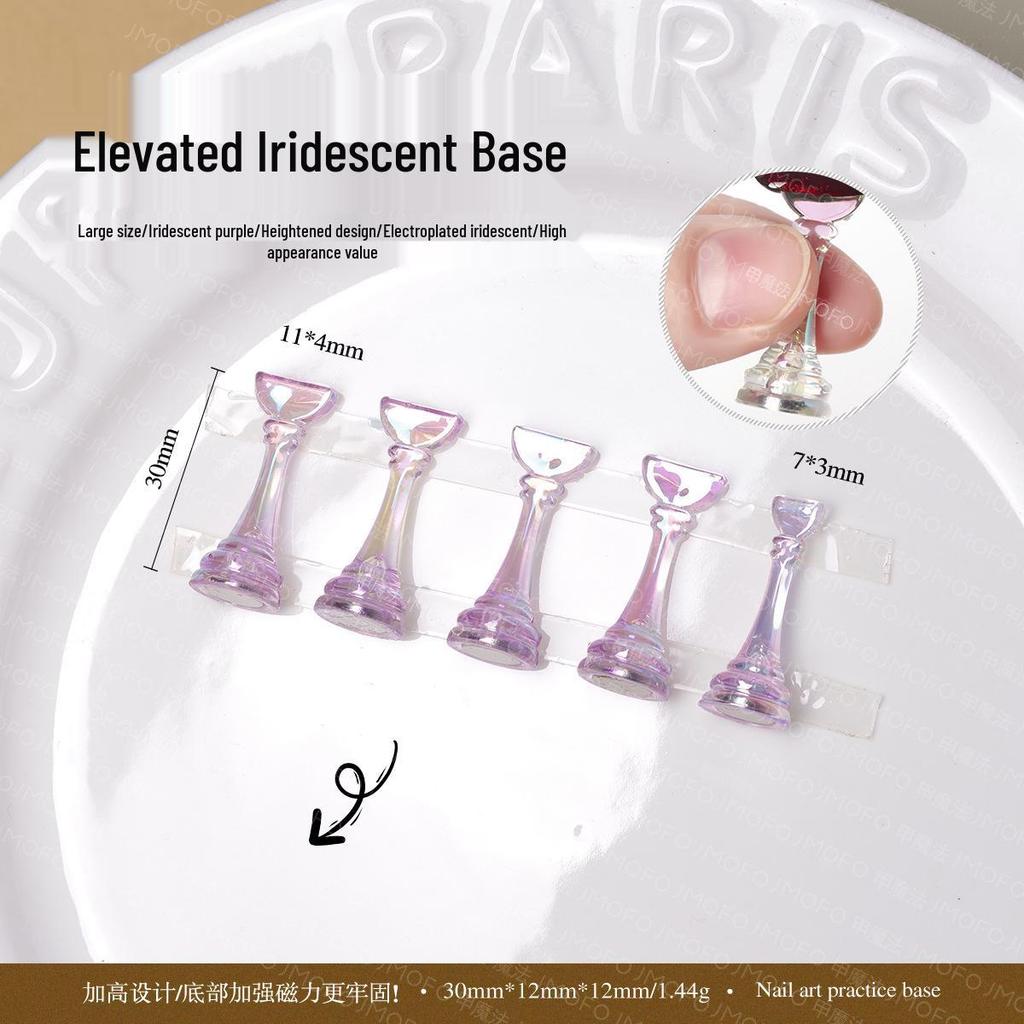 Translucent Pink Nail Holder & Display Stand for Manicure Practice