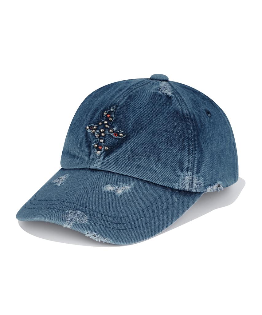 NOT4NERD 4 Symbol Stud Vintage Ball Cap - Deep Blue
