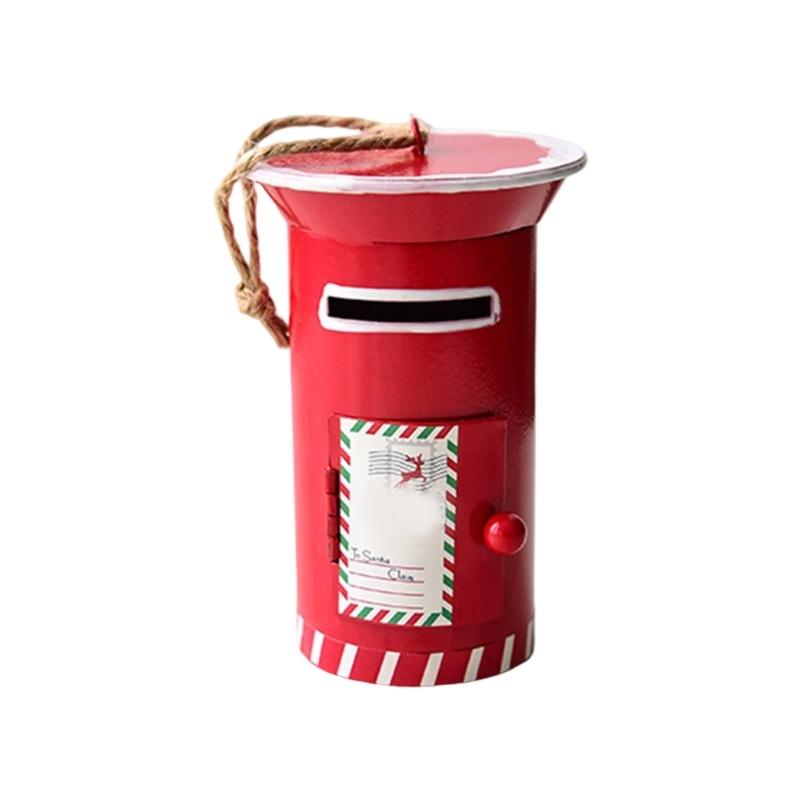 

Iron Hanging Mailbox Decoration Christmas Tree Hanging Ornament For Christmas Tree Mantels Porch Indoor and Outdoor червоний