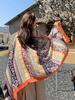 New Summer Women Silk Scarf Beach Long Wrap Shawl Vintage Print Lady Sunscreen Bohemian Bandana Hijab Mujer Scarve Pareo Foulard