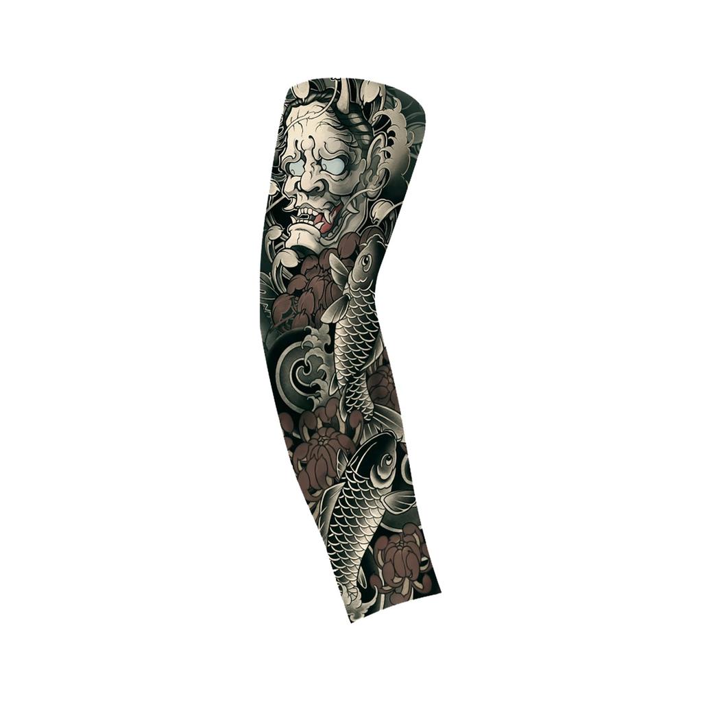Sunscreen Sleeve Cover Outdoor Cycling Sports Breathable Flower Arm Fashionable Realistic Seamless Covering Sleeve