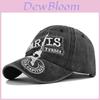 Vintage Embroidered Baseball Cap Paris Retro Duck Tongue Hat Men Women Hat Washed Out Sun Hat Couple Hat