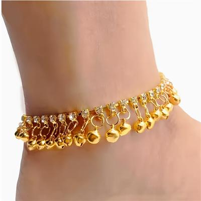 Bell Tassel Vintage Style Chain Anklet Boho Style Foot Chain Ankle Bracelet 1pcs Pendant Golden/Silvery Delicate Jewelry