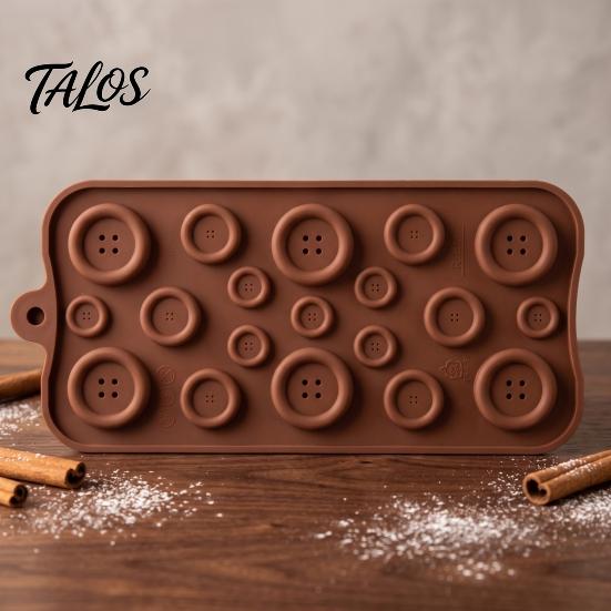 Handmade Candy Molds 19-Hole Silicone Button Molds, Three Sizes DIY Cake Decorating Tray, Dessert Flexible Easy Release Baking Gadgets for Chocolate