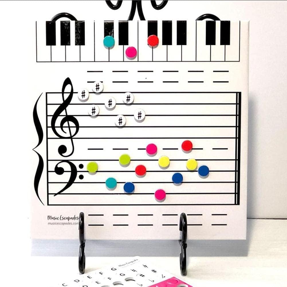Magnetic Dry Erase Board for Music and Piano Teachers, Small Whiteboard Teaching Aid