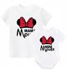 T-shirt+Bodysuit Set Mom Daughter Minnie Gift 80