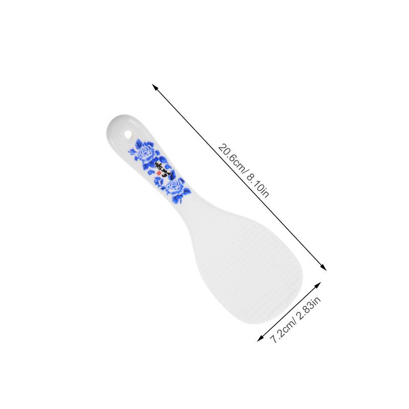 2Pcs Heat Resistant Rice Spoon Paddle Ceramic Nonstick Rice Spatula Cooking Scoop Kitchen Utensils Serving Spoon