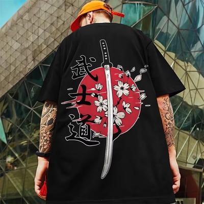 3d Japanese Print Men's T-Shirt Summer Fashion Casual T-Shirt For Men Street Trend Oversized Tees Half Sleeve Pullover