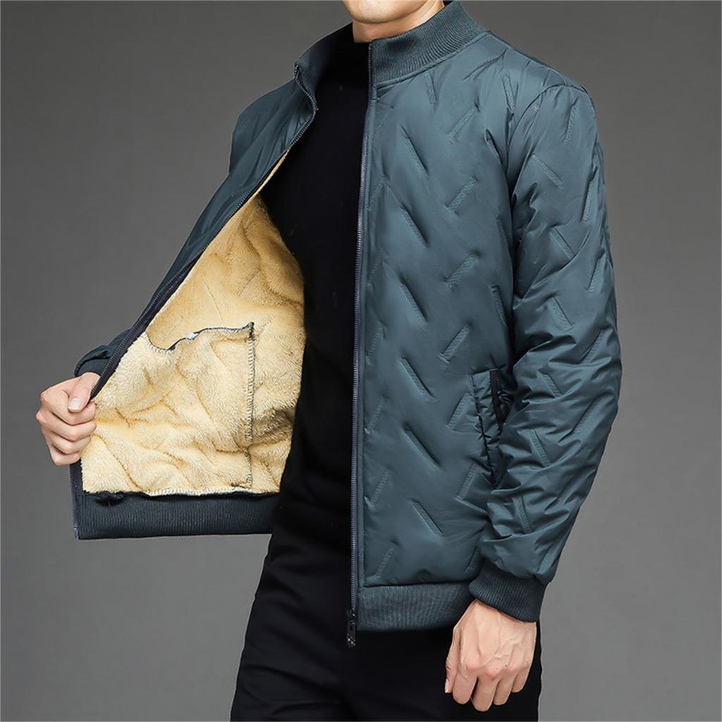 Men's Winter Sport Coat Lamb Fleece Cardigan Hoodie Fleece Thick Hoodie Coat, Sweat Jacket