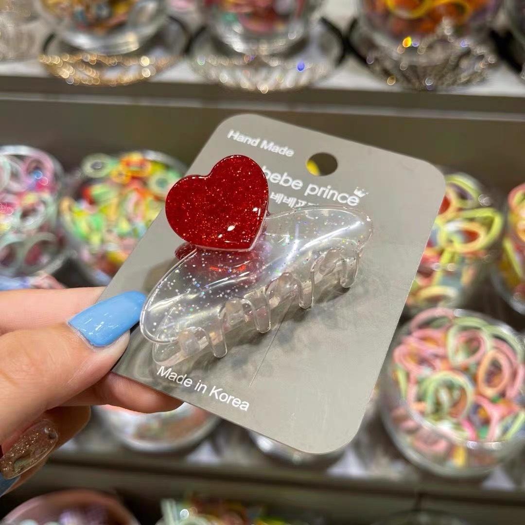 

New Bebeprince Color Block Hair Claw: Cute Korean Headwear for Girls.