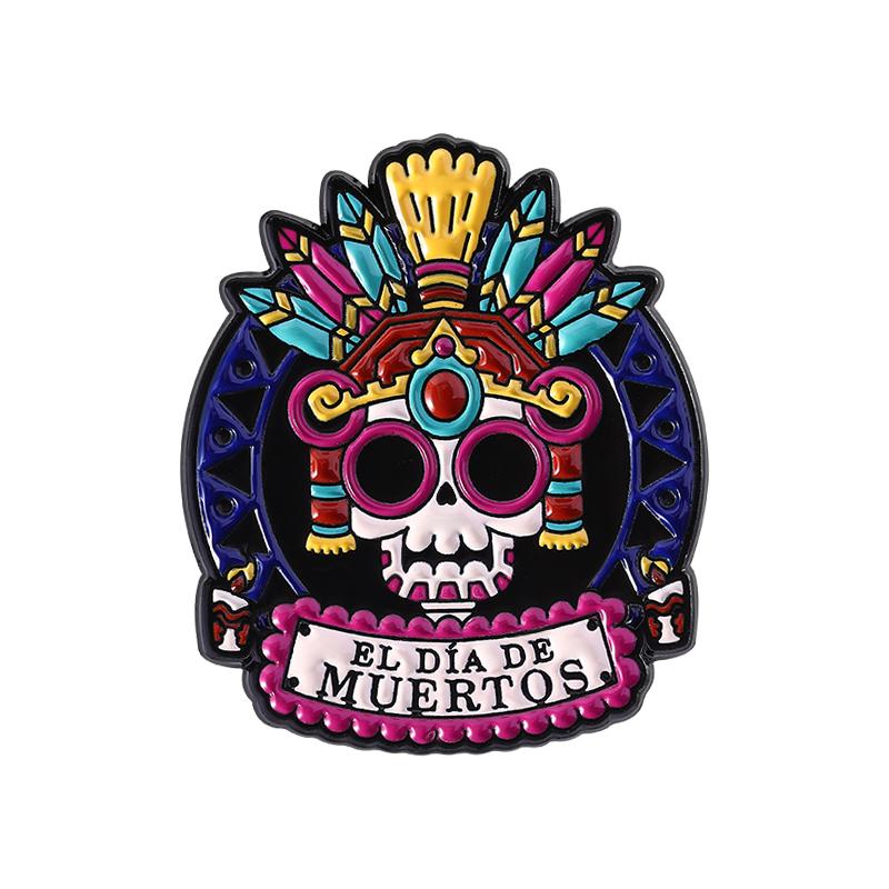 Tag der Toten Skelett Catrina Emaille-Pins De Los Muertos Das Mexikanische Festival Anstecknadeln Anstecknadel Schmuck Geschenke für Freunde