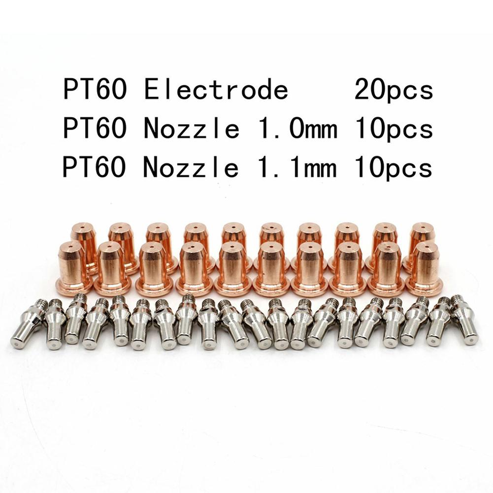 Enhanced Durability 40pcs Plasma Tips 1 0mm 1 1mm Electrode 52582 Compatible with IPT 60 PT60 PT40 IPT40 Torch