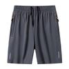Men's 2025 Summer Reflective Sports Shorts - Ice Silk, Zipper, Four-Way Stretch, Casual Five-Point Pants