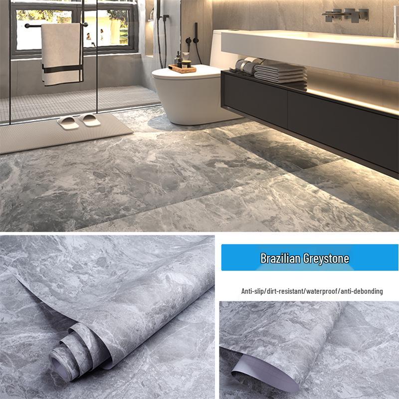 Adesivo da Pavimento Moderno Minimalista Autoadesivo per Bagno, WC e Cucina