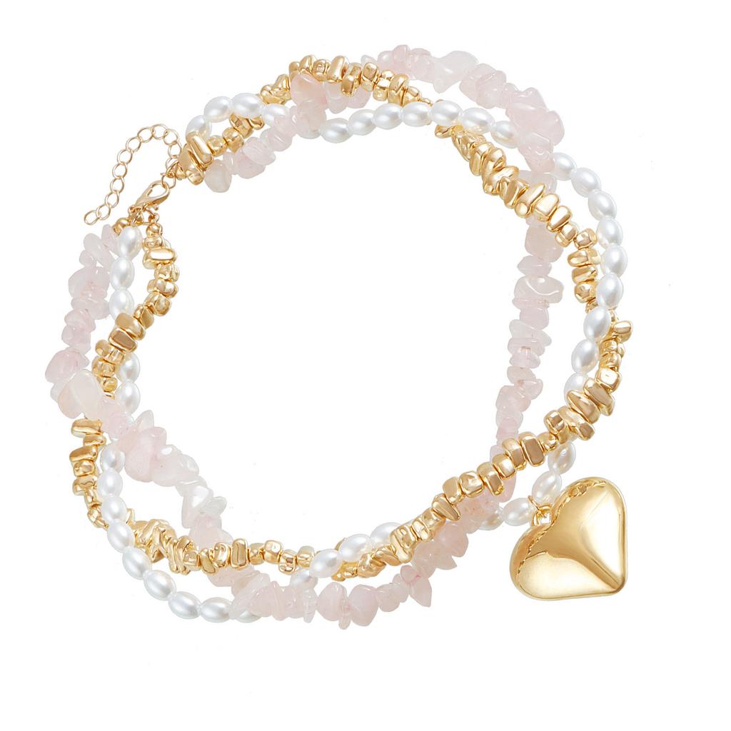 Fashionable Beads Necklace Handmade Necklace Multilayer Delicate Neck Chain Suitable for Fashionable Lover Present
