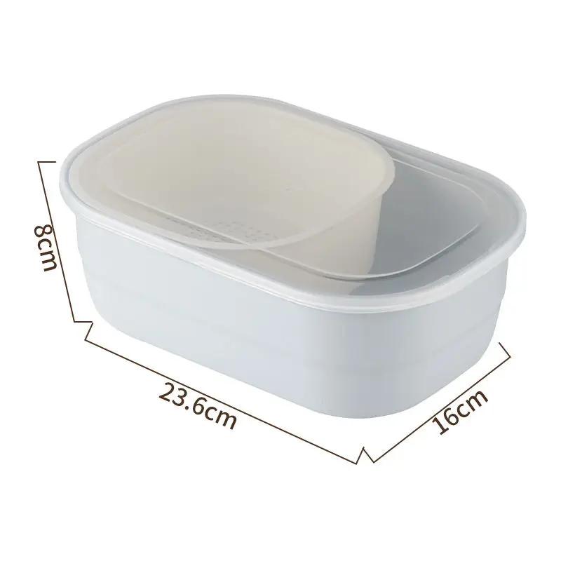 

Коробка для хранения Утолщенная герметичная корзина для фруктов Поднос для фруктов в гостиную Сливной поддон Ленивая коробка для сладостей из семян дыни