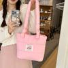 Cute Cartoon Rabbit Down Cloth Handbag Girls Large Capacity New High Value Commuter Shoulder Bag