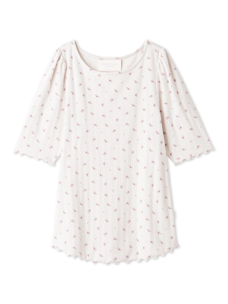 

Gelato Pique Spring Sakura Size F Needle-Punched T-Shirt (PWCT251275) Women s Pink,