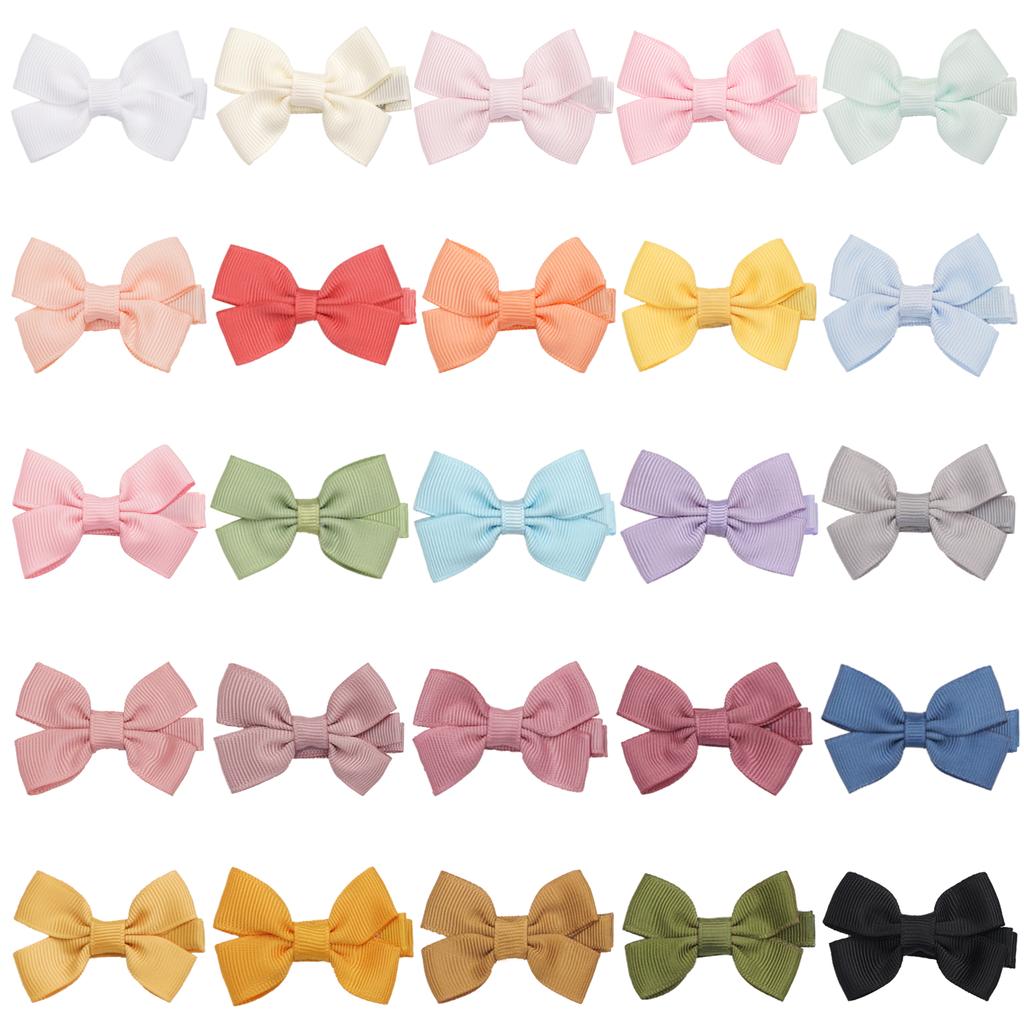 10/20/25/50pcs Baby Girls Hair Bows In Pairs 2'' Ribbon Bows Alligator Hair Clips Barrettes for Infants Toddlers Girls Kids