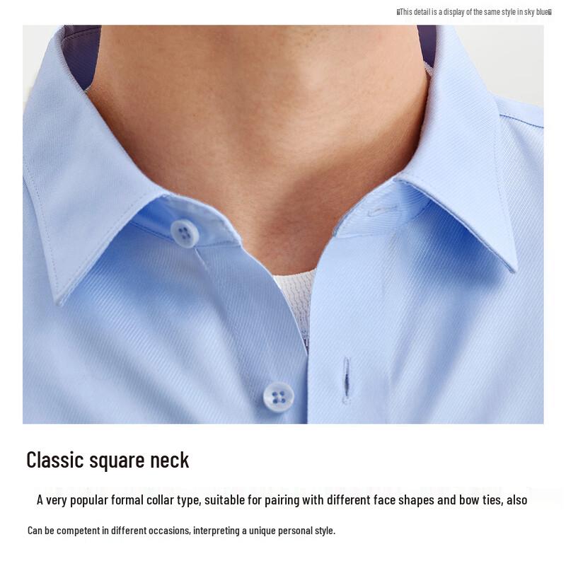 Zhuangji Men's Easy-Care Long-Sleeve Business Shirt