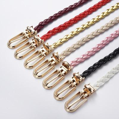 Women's High-End Korean PU Leather Thin Waist Belt with Sweater Pin Buckle - Versatile Decoration for Dresses and Pants