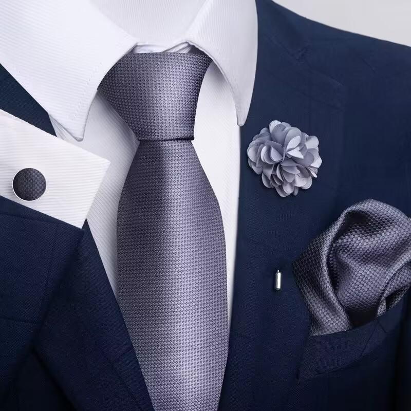 Shenzhen Tie Small Order Professional Production Tie Wedding Men'S Supply Of Sample Silk Set Gifts