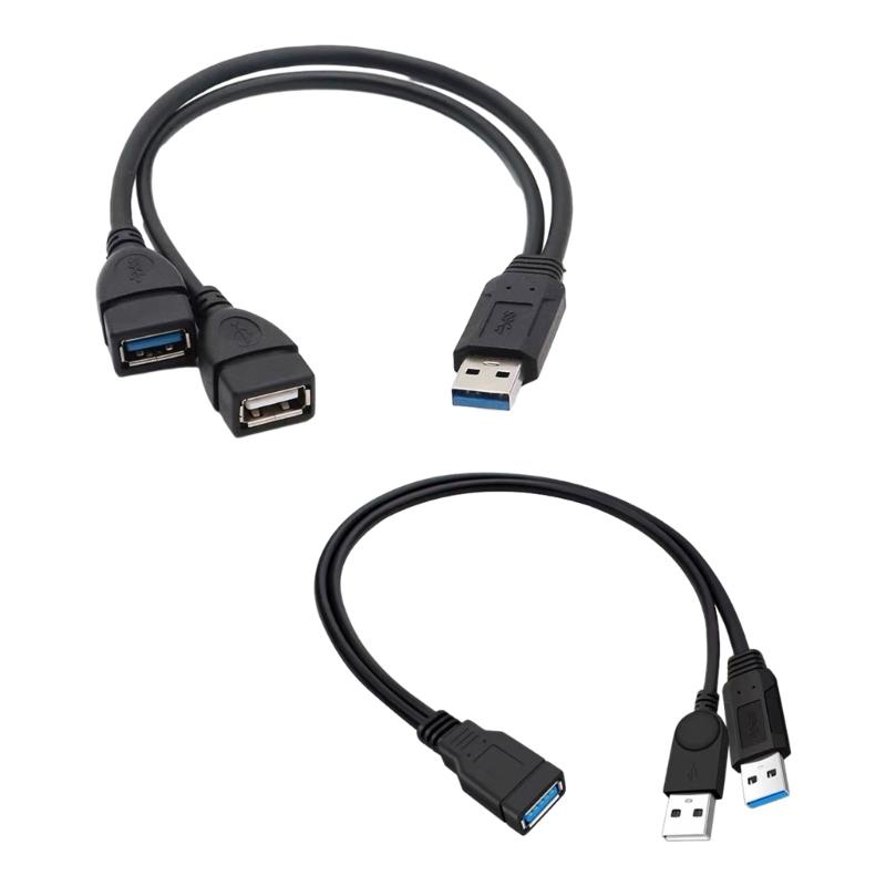 Usb3.0 One To Two Extension Cable Usb Computer 1 To 2 Power Splitter Female/Male To Two Male/ Female Converter